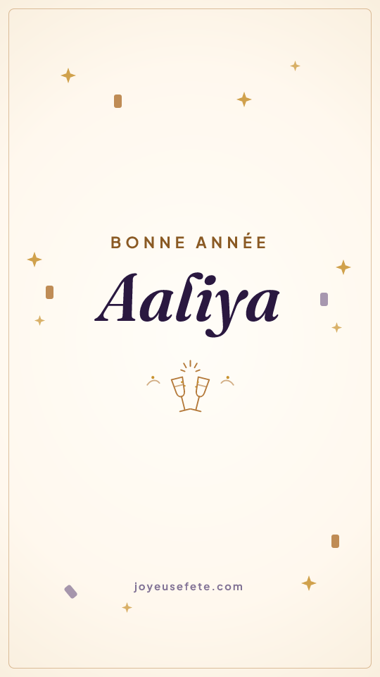 Image « Bonne année Aaliya » au format story