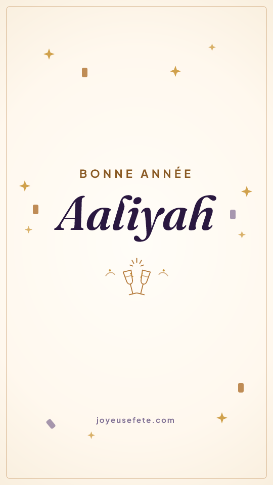 Image « Bonne année Aaliyah » au format story