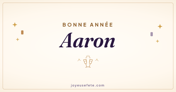 Image « Bonne année Aaron » au format large