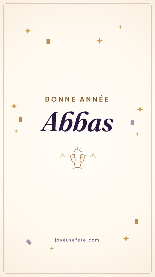 Image « Bonne année Abbas » au format story