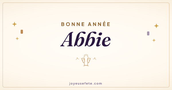 Image « Bonne année Abbie » au format large