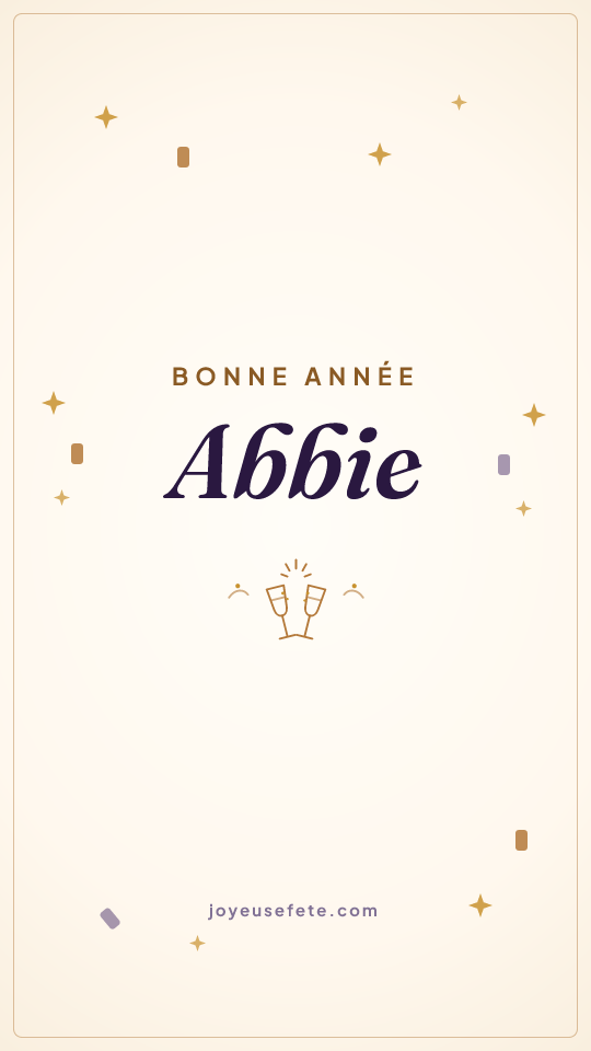 Image « Bonne année Abbie » au format story
