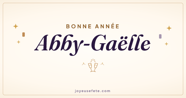 Image « Bonne année Abby-Gaëlle » au format large