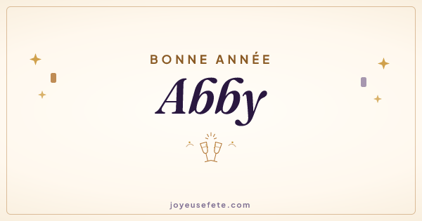 Image « Bonne année Abby » au format large