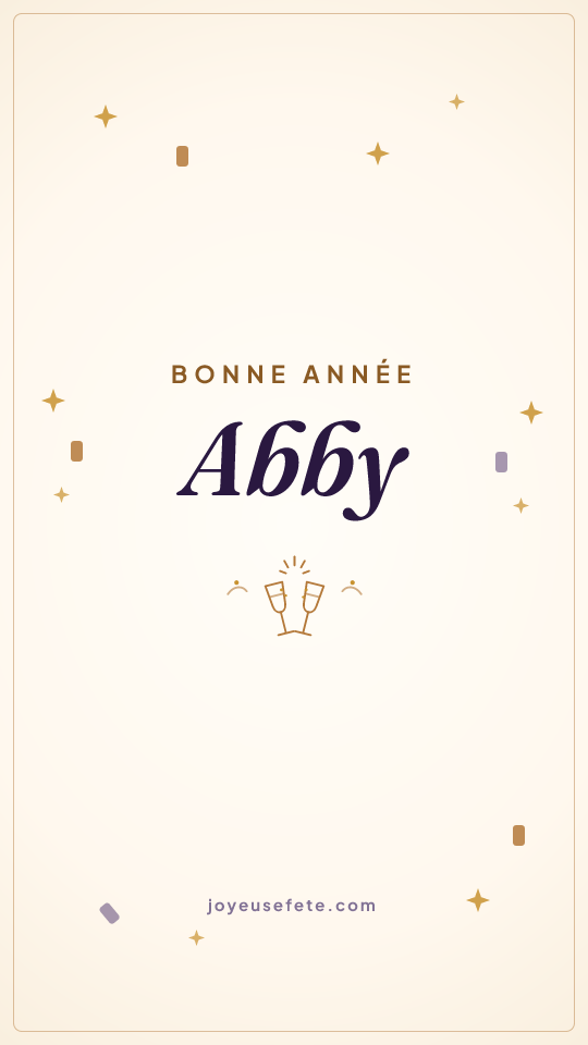 Image « Bonne année Abby » au format story