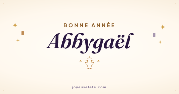 Image « Bonne année Abbygaël » au format large