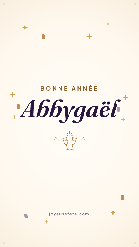 Image « Bonne année Abbygaël » au format story