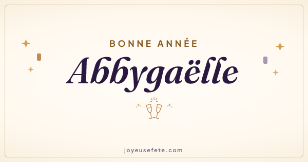 Image « Bonne année Abbygaëlle » au format large