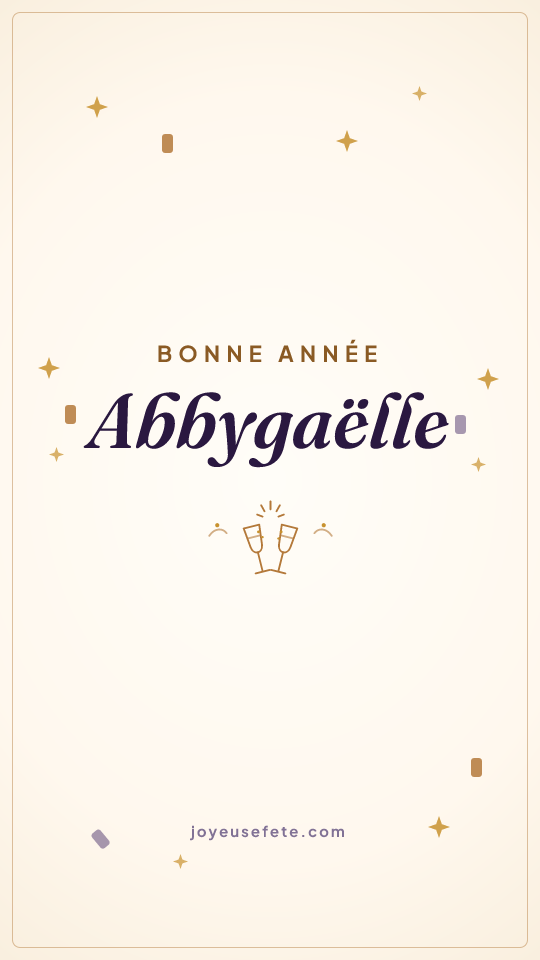 Image « Bonne année Abbygaëlle » au format story