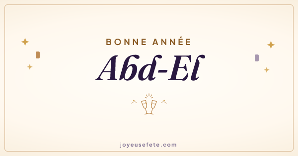 Image « Bonne année Abd-El » au format large