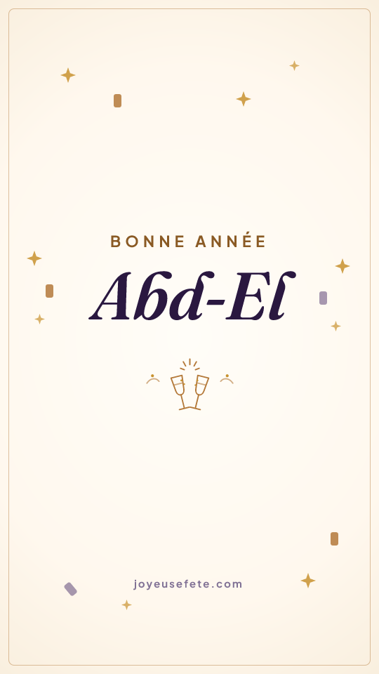 Image « Bonne année Abd-El » au format story