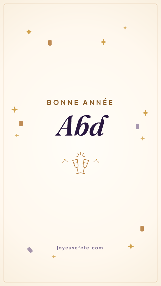 Image « Bonne année Abd » au format story
