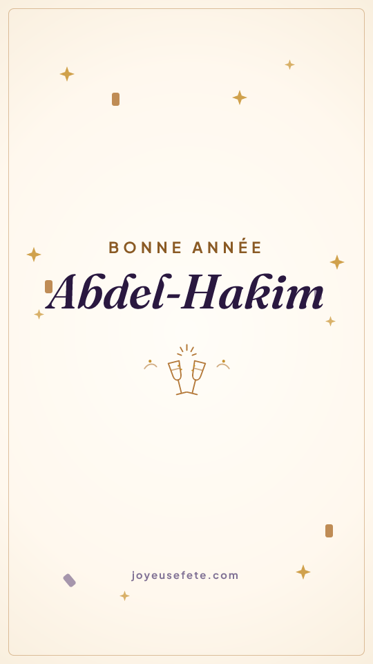 Image « Bonne année Abdel-Hakim » au format story