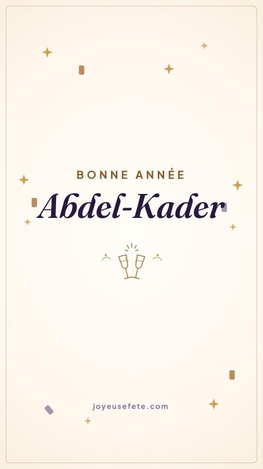 Image « Bonne année Abdel-Kader » au format story