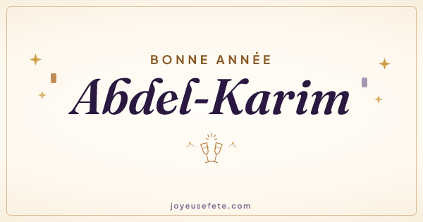 Image « Bonne année Abdel-Karim » au format large