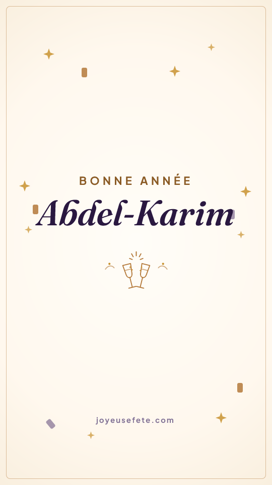 Image « Bonne année Abdel-Karim » au format story
