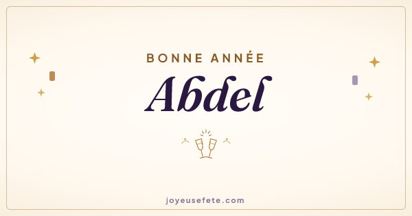 Image « Bonne année Abdel » au format large