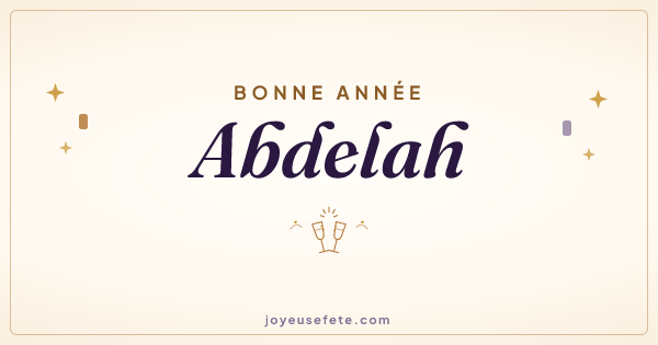 Image « Bonne année Abdelah » au format large