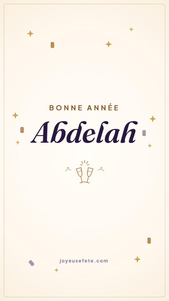 Image « Bonne année Abdelah » au format story