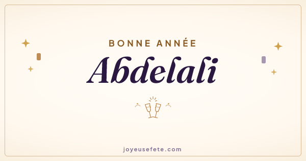 Image « Bonne année Abdelali » au format large