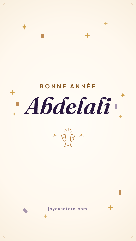 Image « Bonne année Abdelali » au format story