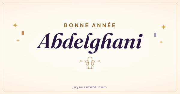 Image « Bonne année Abdelghani » au format large