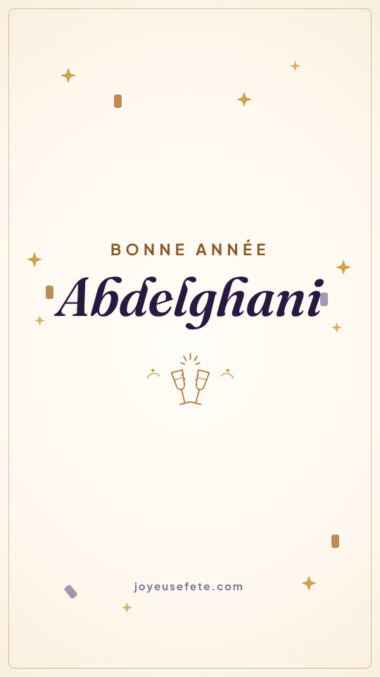 Image « Bonne année Abdelghani » au format story