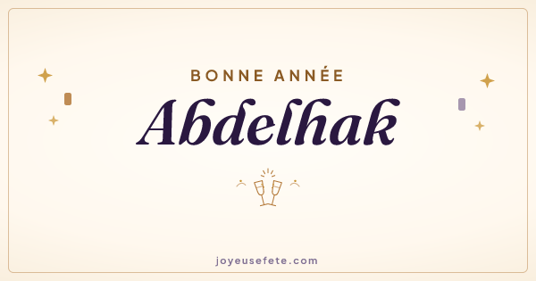 Image « Bonne année Abdelhak » au format large