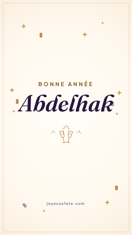 Image « Bonne année Abdelhak » au format story