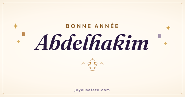 Image « Bonne année Abdelhakim » au format large