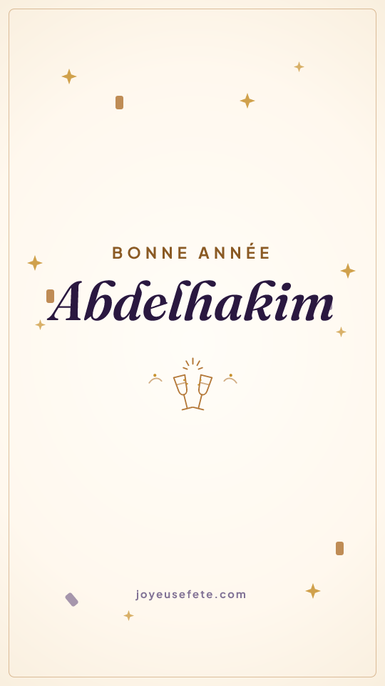 Image « Bonne année Abdelhakim » au format story