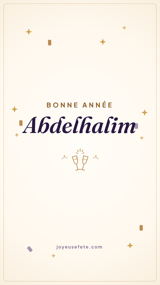 Image « Bonne année Abdelhalim » au format story