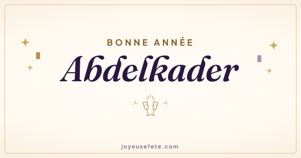 Image « Bonne année Abdelkader » au format large
