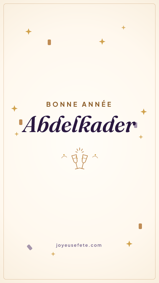 Image « Bonne année Abdelkader » au format story
