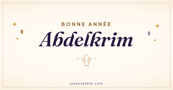 Image « Bonne année Abdelkrim » au format large