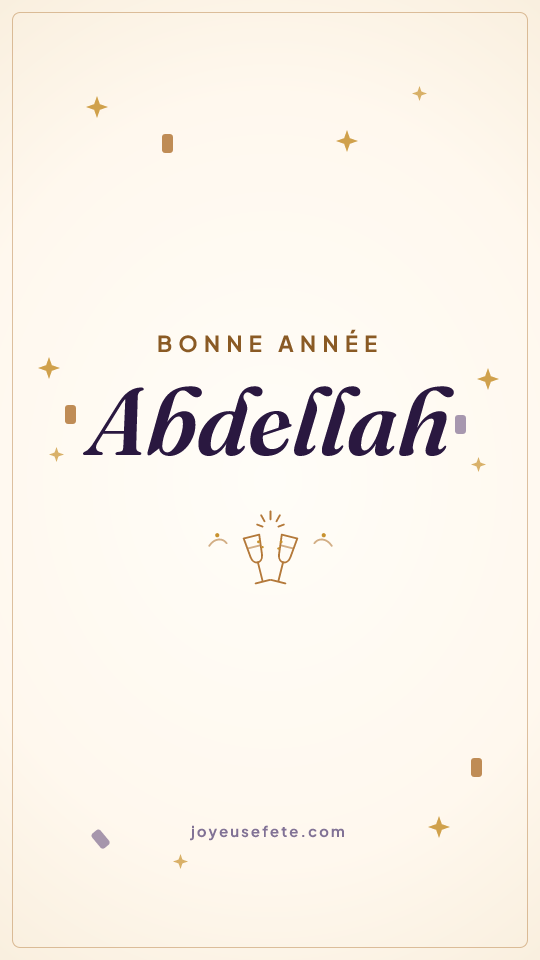 Image « Bonne année Abdellah » au format story