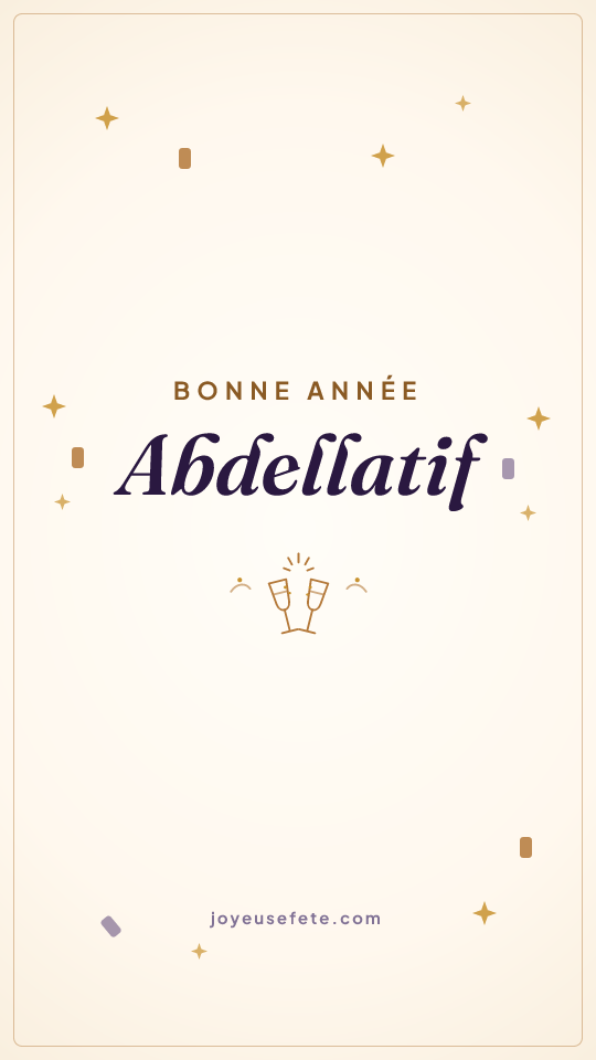 Image « Bonne année Abdellatif » au format story