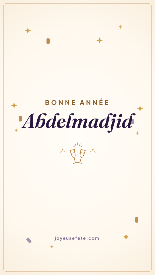 Image « Bonne année Abdelmadjid » au format story
