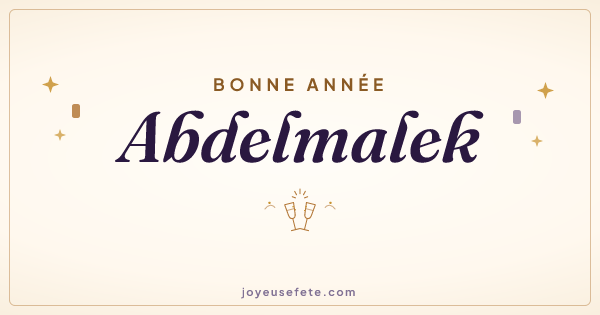 Image « Bonne année Abdelmalek » au format large