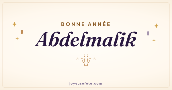 Image « Bonne année Abdelmalik » au format large