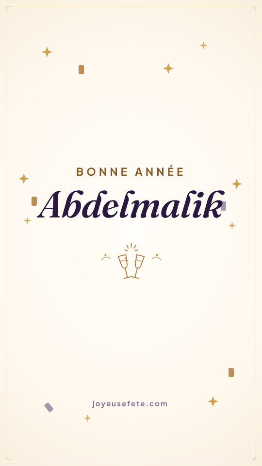 Image « Bonne année Abdelmalik » au format story