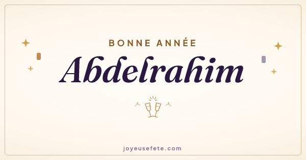 Image « Bonne année Abdelrahim » au format large