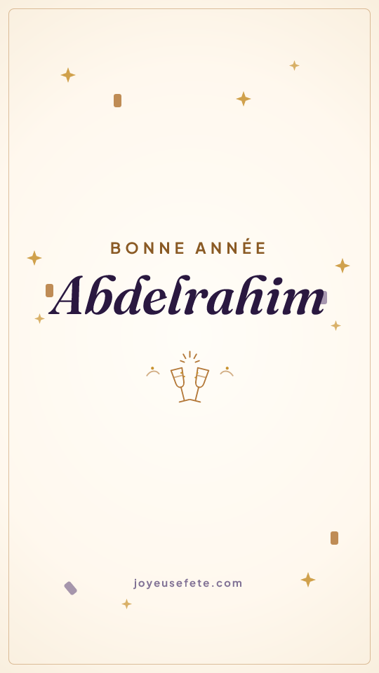 Image « Bonne année Abdelrahim » au format story