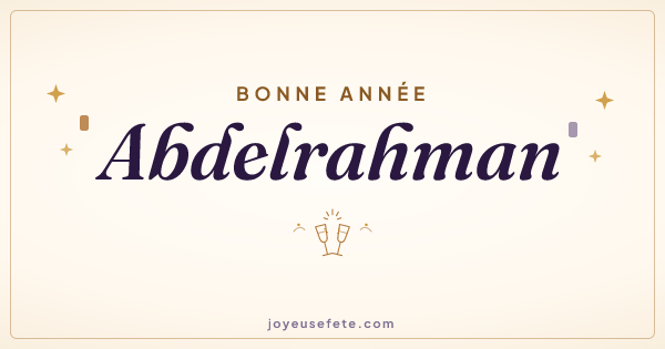 Image « Bonne année Abdelrahman » au format large