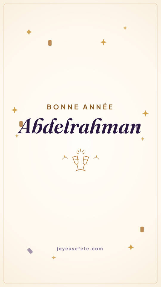 Image « Bonne année Abdelrahman » au format story