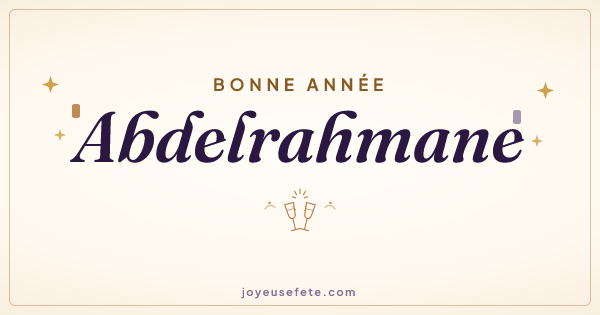 Image « Bonne année Abdelrahmane » au format large