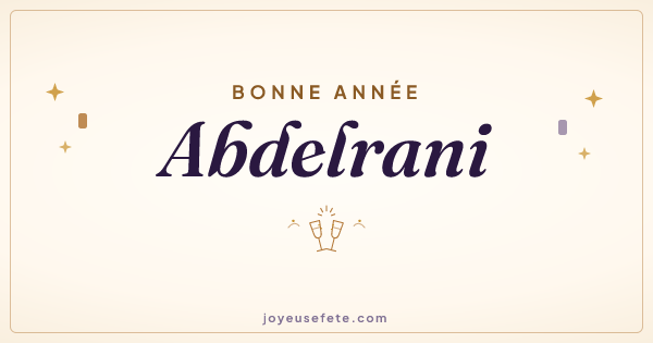 Image « Bonne année Abdelrani » au format large