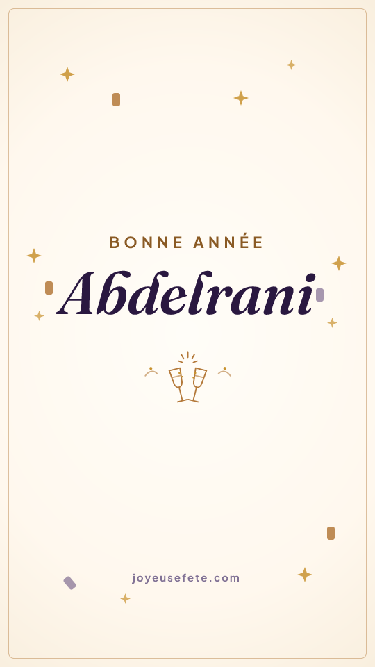 Image « Bonne année Abdelrani » au format story