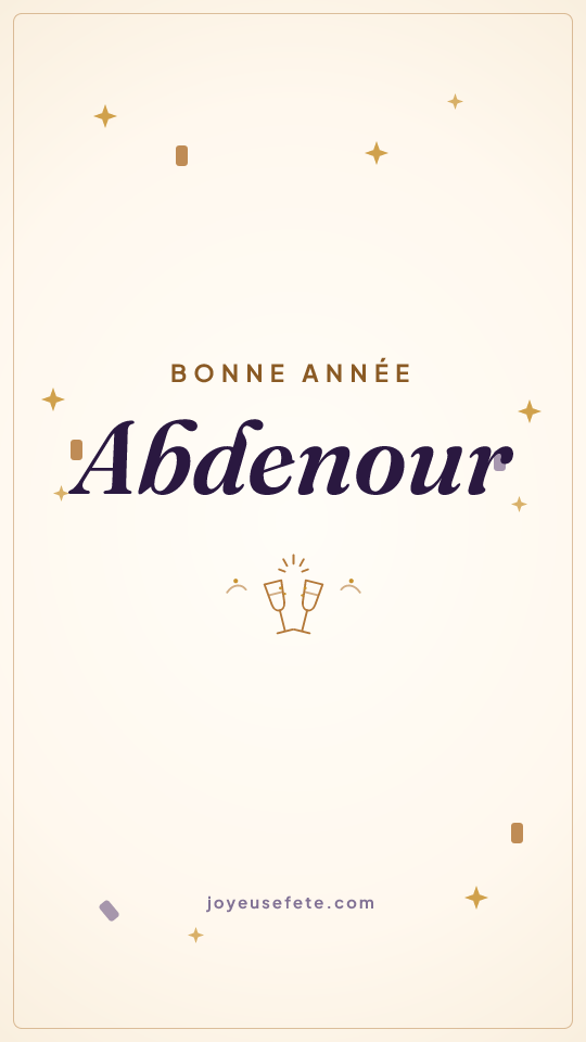 Image « Bonne année Abdenour » au format story