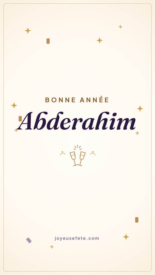 Image « Bonne année Abderahim » au format story